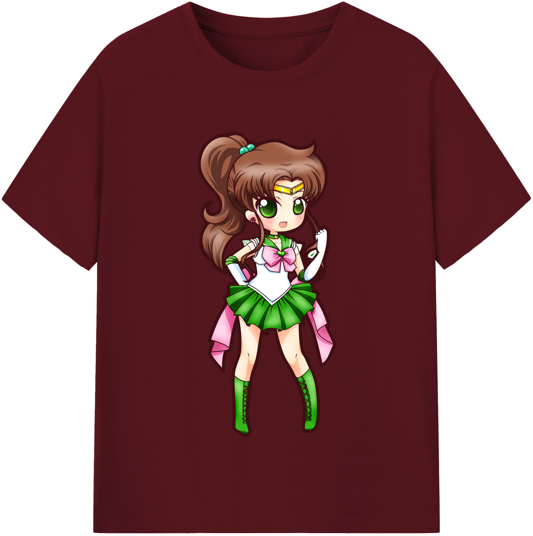 （画像用） 美少女戦士セーラームーン 木野 まこと きの まこと Sailor Moon Kino Makoto （セーラージュピター；Sailor Jupiter） 綿100％半袖Tシャツ（フロントプリント）